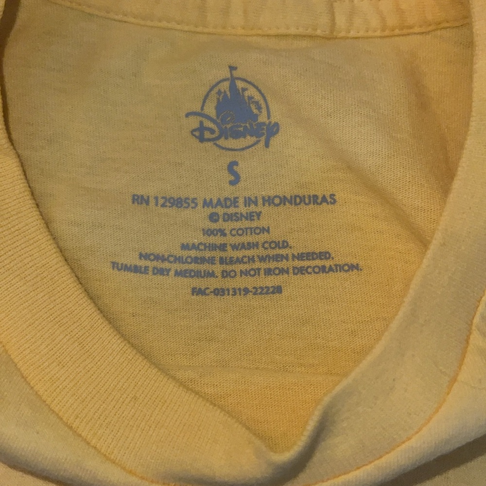 Yellow Disneyland T-shirt size small NWOT - Picture 3 of 4